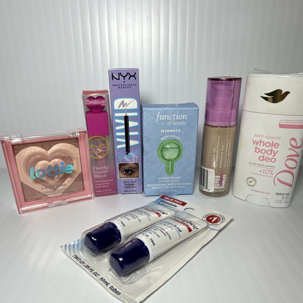 Dove Whole Body Deo Raspberry & Rose + Aquaphor Lip Repair 2-Pack 7pcBeauty Lot